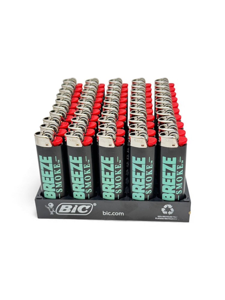 BREEZE SMOKE BIC LIGHTERS - DISPLAY OF 50