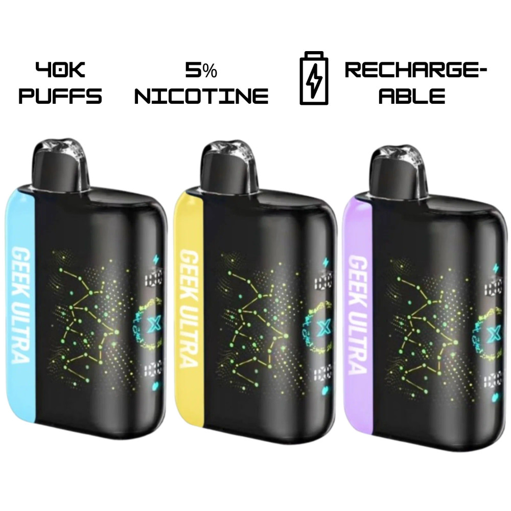 GEEK ULTRA PULSE X 40,000 PUFFS DISPOSABLE VAPE - DISPLAY OF 5