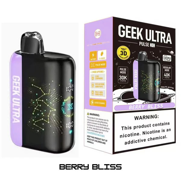 GEEK ULTRA PULSE X 40,000 PUFFS DISPOSABLE VAPE - DISPLAY OF 5