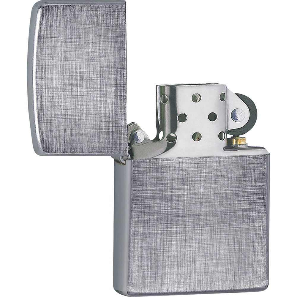 ZIPPO GRAY LINEN WEAVE DESIGN LIGHTER