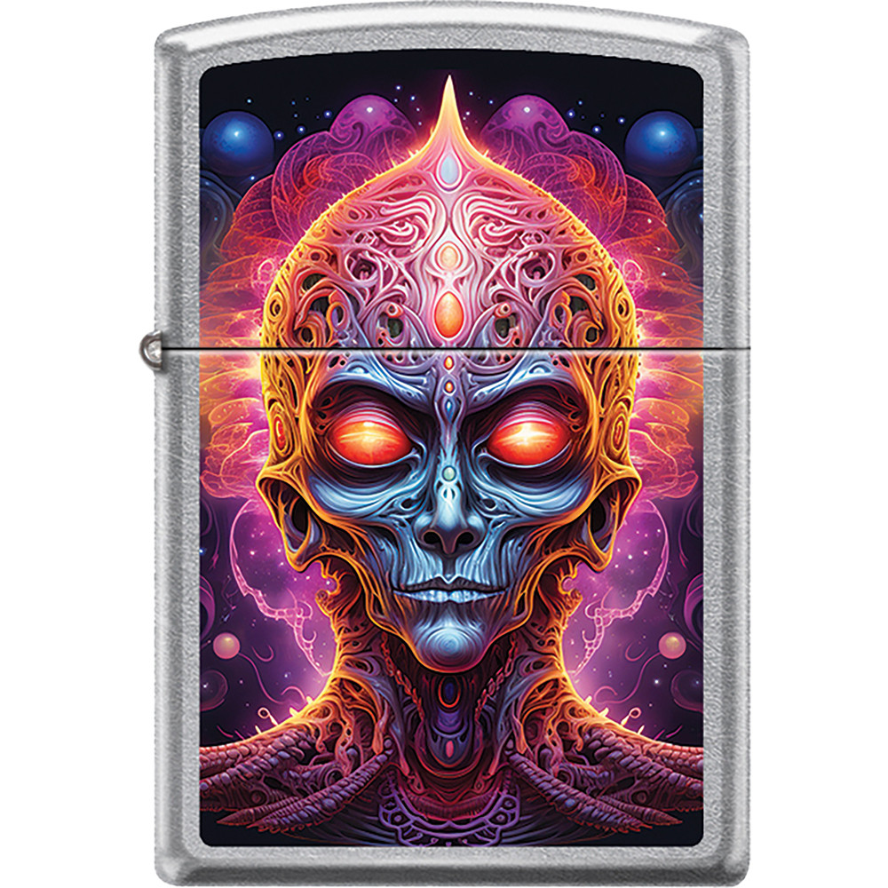 ZIPPO VIBRANT ALIEN HEAD WITH GLOWING EYES DESIGN LIGHTER