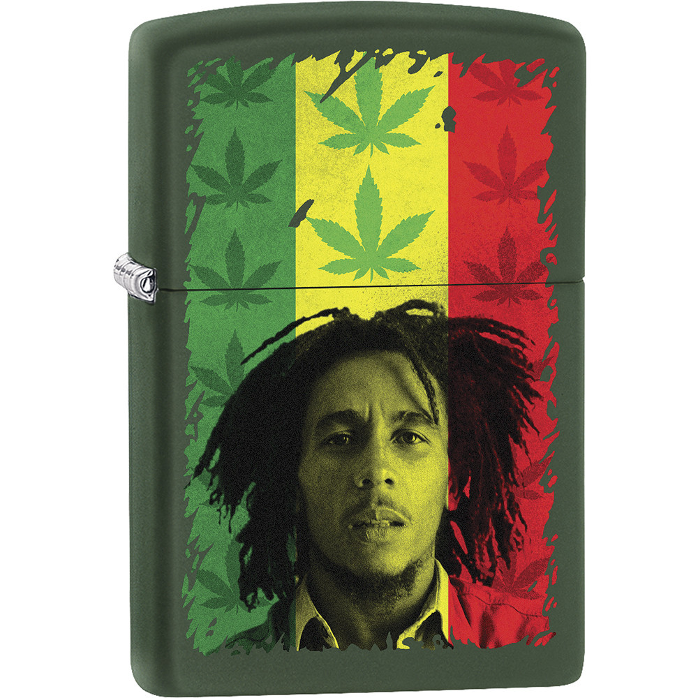 ZIPPO BOB MARLEY MARIJUANA LEAVES LIGHTER