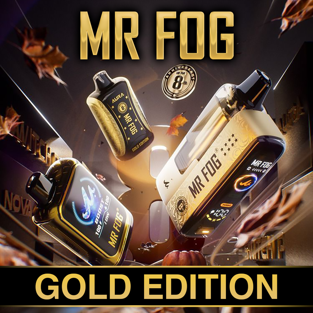 MR FOG AURA 60,000 PUFFS DISPOSABLE VAPE GOLD EDITION - DISPLAY OF 5