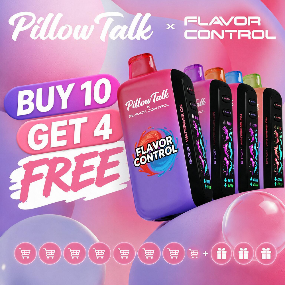 PILLOW TALK (FLAVOR CONTROL) 40,000 PUFFS DISPOSABLE VAPE - DISPLAY OF 5