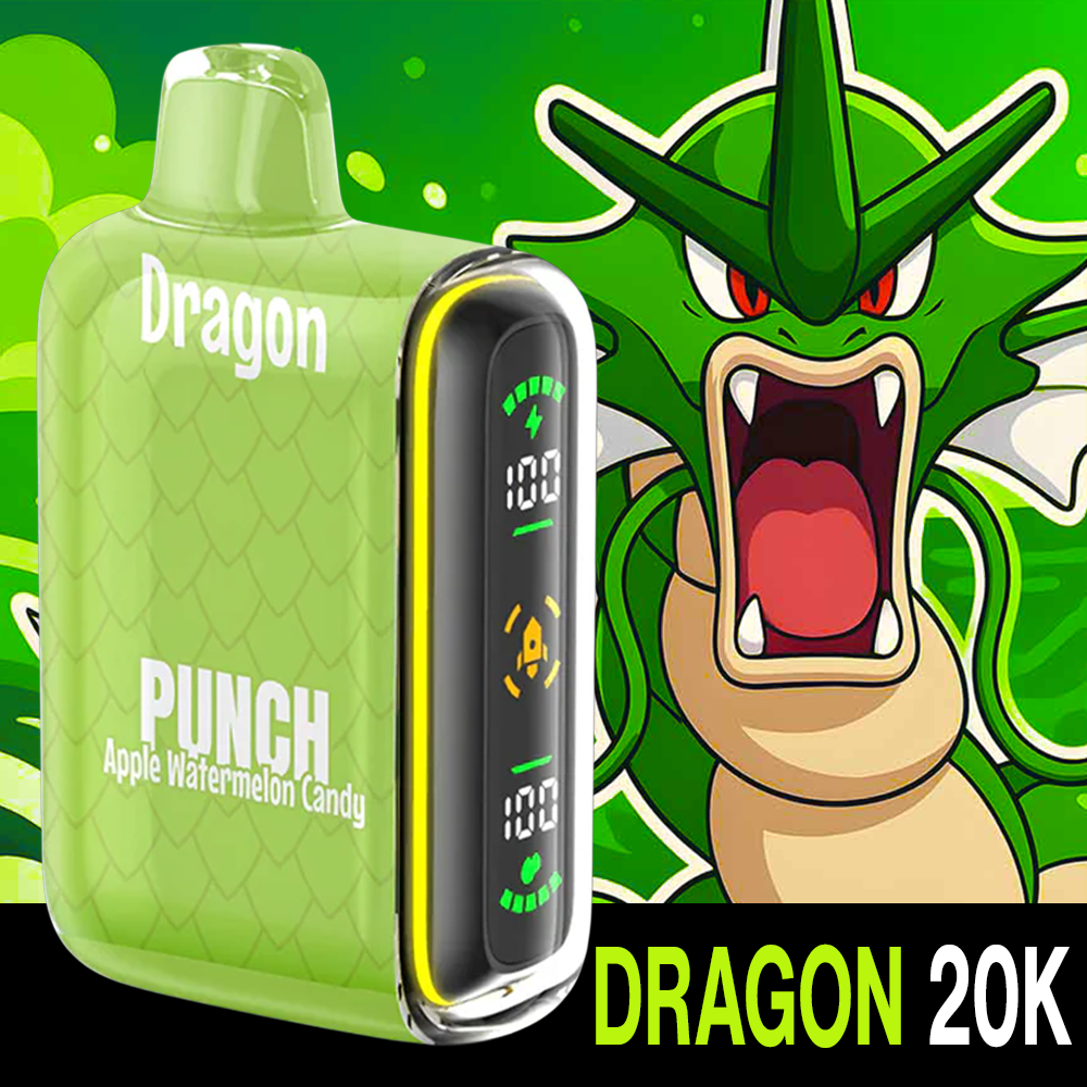 DRAGON 20,000 PUFFS DISPOSABLE VAPE - DISPLAY OF 5