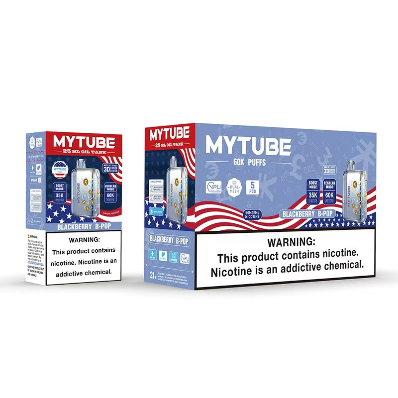MYTUBE PLUS 60,000 PUFFS DISPOSABLE VAPE - DISPLAY OF 5