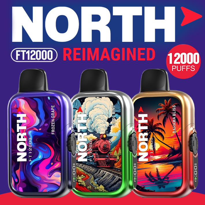 NORTH FT12000 REIMAGINED 12,000 PUFFS DISPOSABLE VAPE - DISPLAY OF 10