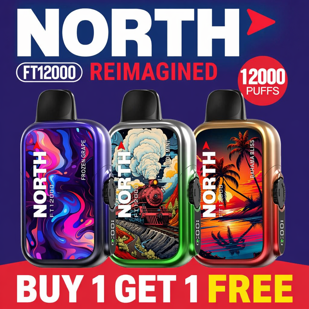 NORTH FT12000 REIMAGINED 12,000 PUFFS DISPOSABLE VAPE - DISPLAY OF 10