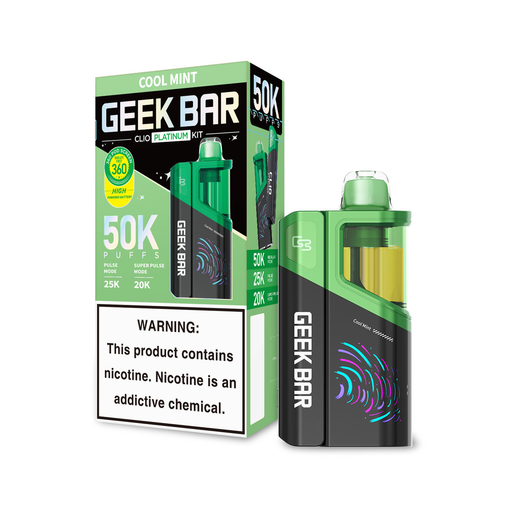 GEEK BAR CLIO PLATINUM 50,000 PUFFS DISPOSABLE VAPE (FULL KIT) - DISPLAY OF 5