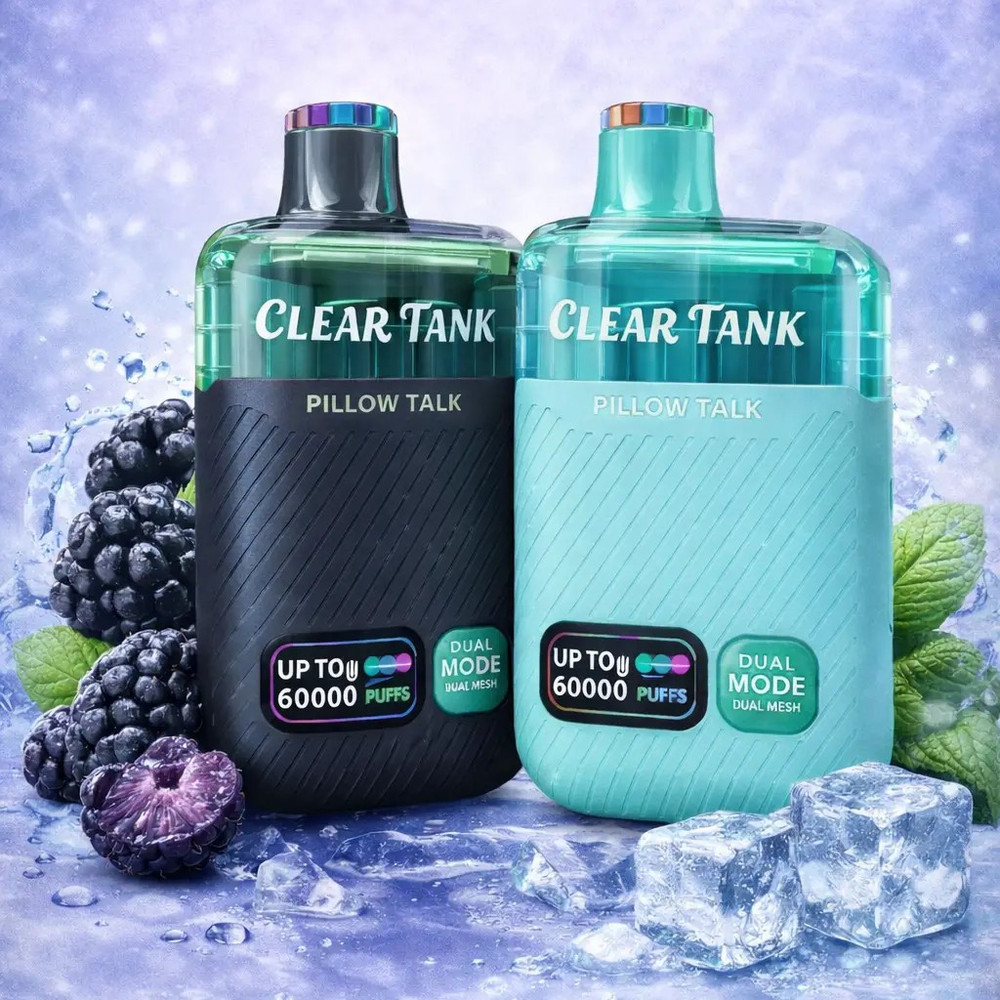 PILLOW TALK X CLEAR TANK 60,000 PUFFS DISPOSABLE VAPE - DISPLAY OF 5