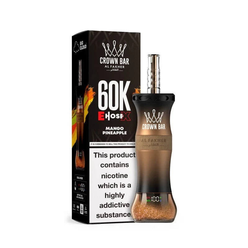 AL FAKHER CROWN BAR 60,000 PUFFS E-HOOSE X DISPOSABLE HOOKAH - DISPLAY OF 5