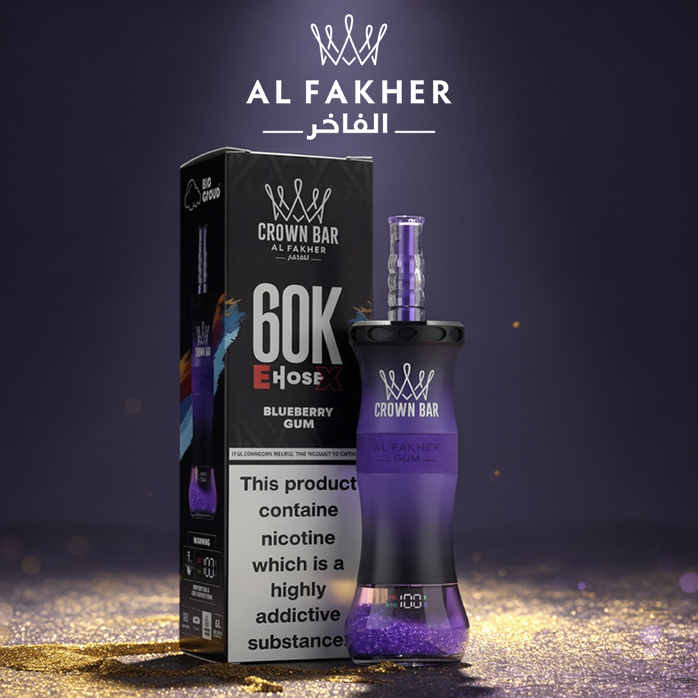 AL FAKHER CROWN BAR 60,000 PUFFS E-HOOSE X DISPOSABLE HOOKAH - DISPLAY OF 5