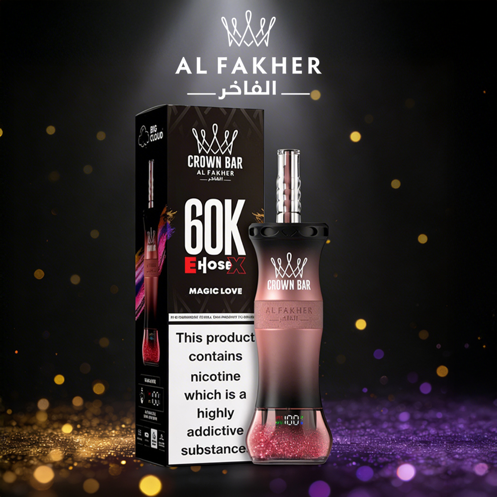 AL FAKHER CROWN BAR 60,000 PUFFS E-HOOSE X DISPOSABLE HOOKAH - DISPLAY OF 5