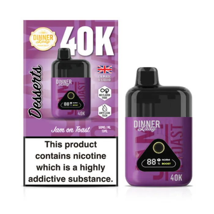 DINNER LADY DESSERTS 40,000 PUFFS DISPOSABLE - DISPLAY OF 5