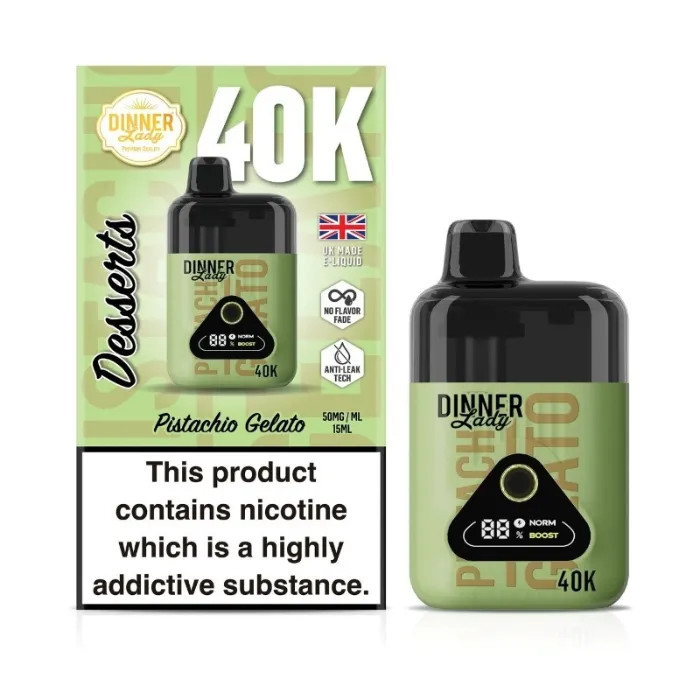 DINNER LADY DESSERTS 40,000 PUFFS DISPOSABLE - DISPLAY OF 5