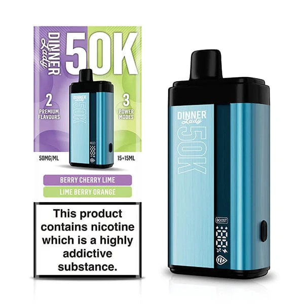 DINNER LADY DUAL FLAVOR 50,000 PUFFS DISPOSABLE - DISPLAY OF 5