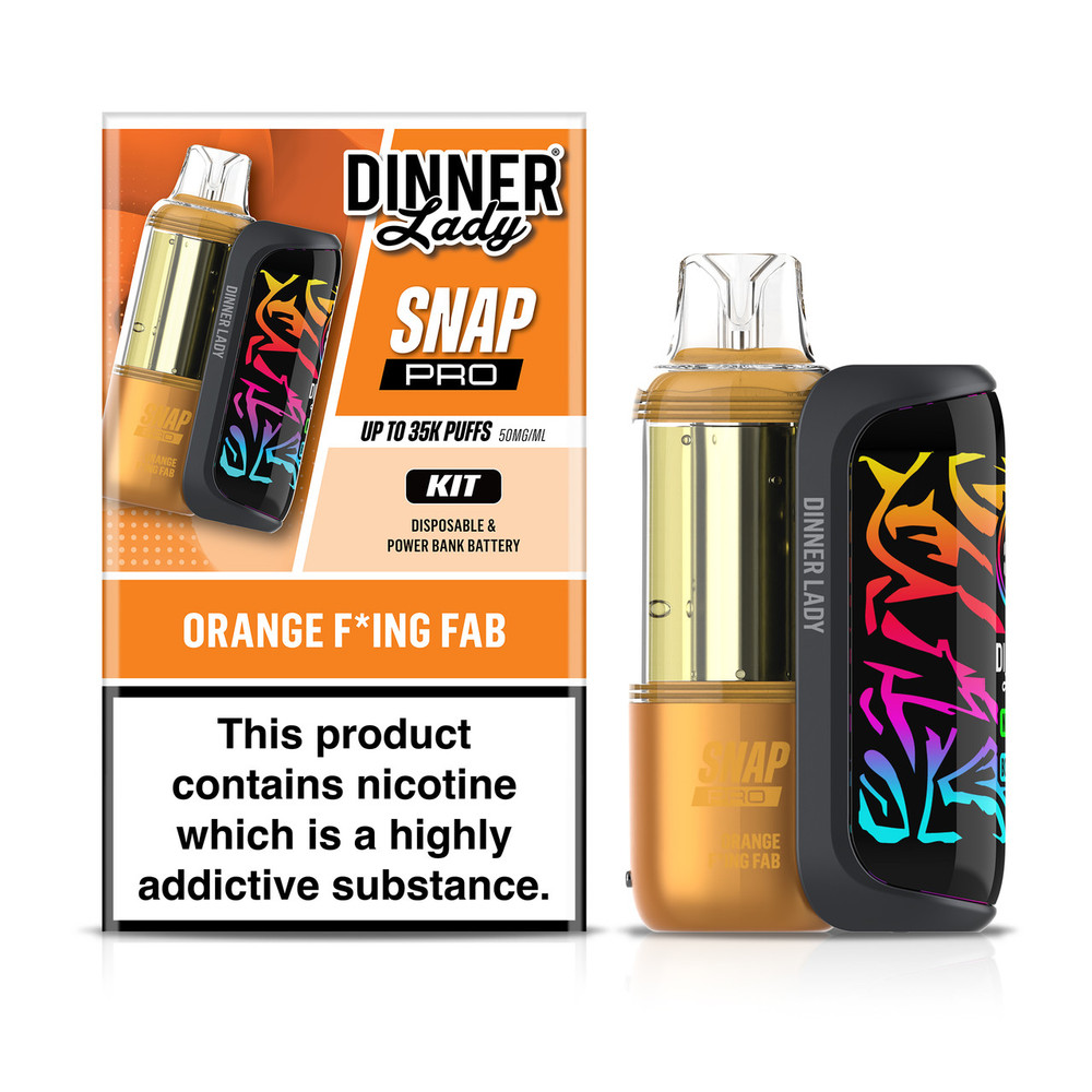 DINNER LADY SNAP PRO 35,000 PUFFS DISPOSABLE (FULL KIT) - DISPLAY OF 5
