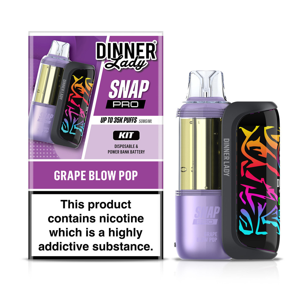 DINNER LADY SNAP PRO 35,000 PUFFS DISPOSABLE (FULL KIT) - DISPLAY OF 5