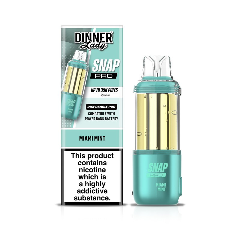 DINNER LADY SNAP PRO 35,000 PUFFS DISPOSABLE (POD ONLY) - DISPLAY OF 5