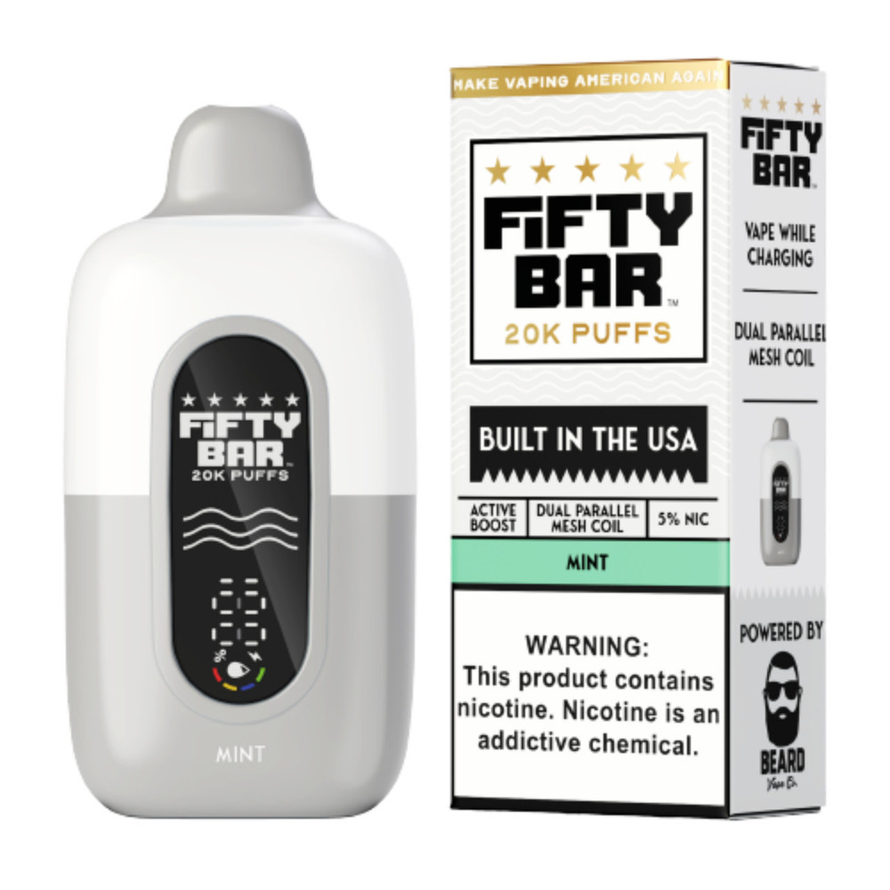 FIFTY BAR V2 20,000 PUFFS DISPOSABLE VAPE - DISPLAY OF 5