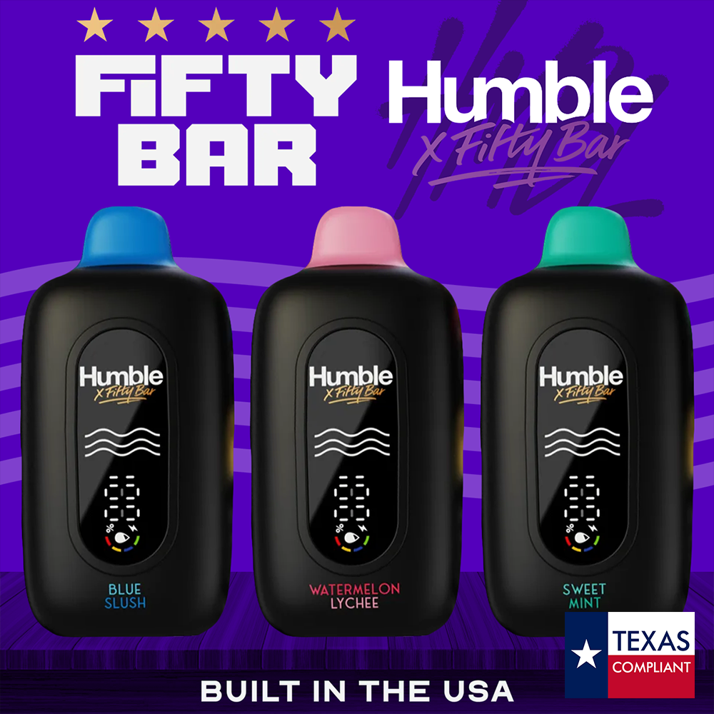 FIFTY BAR X HUMBLE 20,000 PUFFS DISPOSABLE VAPE - DISPLAY OF 5