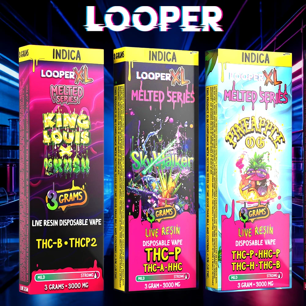 LOOPER XL MELTED SERIES 3GM LIVE RESIN DISPOSABLES - 5CT/ BOX