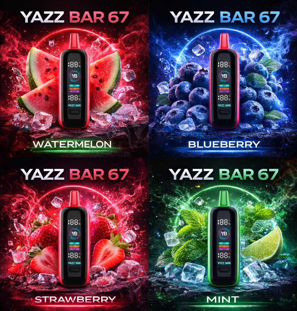 YAZZ BAR 67 35,000 PUFFS DISPOSABLE VAPE - DISPLAY OF 5