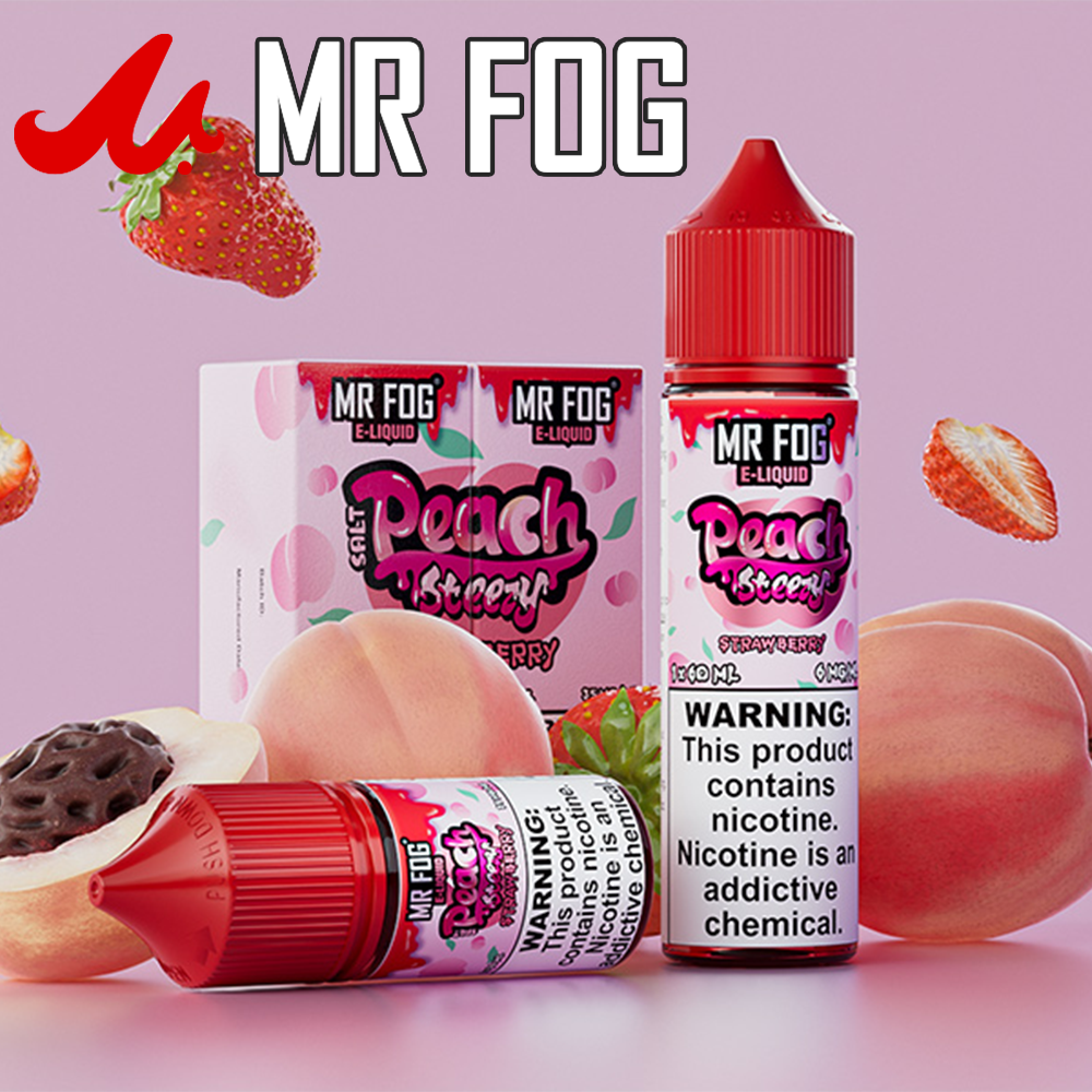MR FOG E-LIQUID PEACH STEEZY SERIES 60ML - DISPLAY OF 6