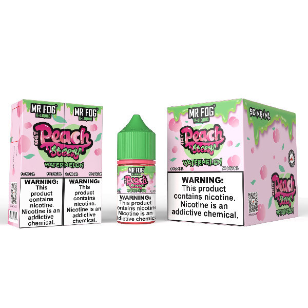 MR FOG E-LIQUID PEACH STEEZY SERIES 30ML - DISPLAY OF 6