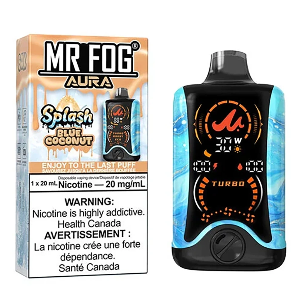 MR FOG AURA SPLASH 60,000 PUFFS DISPOSABLE VAPE - DISPLAY OF 5