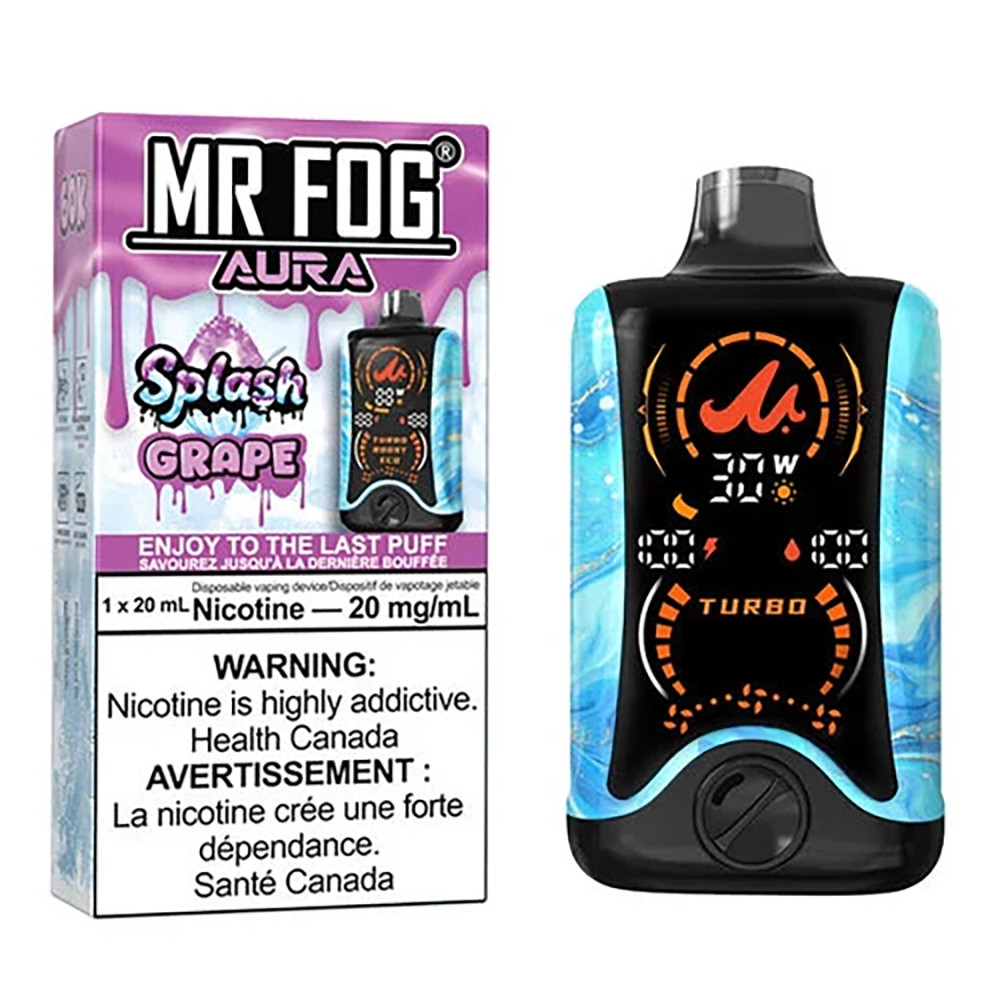 MR FOG AURA SPLASH 60,000 PUFFS DISPOSABLE VAPE - DISPLAY OF 5