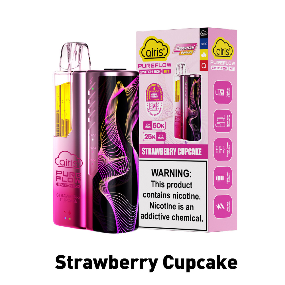 AIRIS PURE FLOW SWITCH 50,000 PUFFS DISPOSABLE VAPE - DISPLAY OF 5