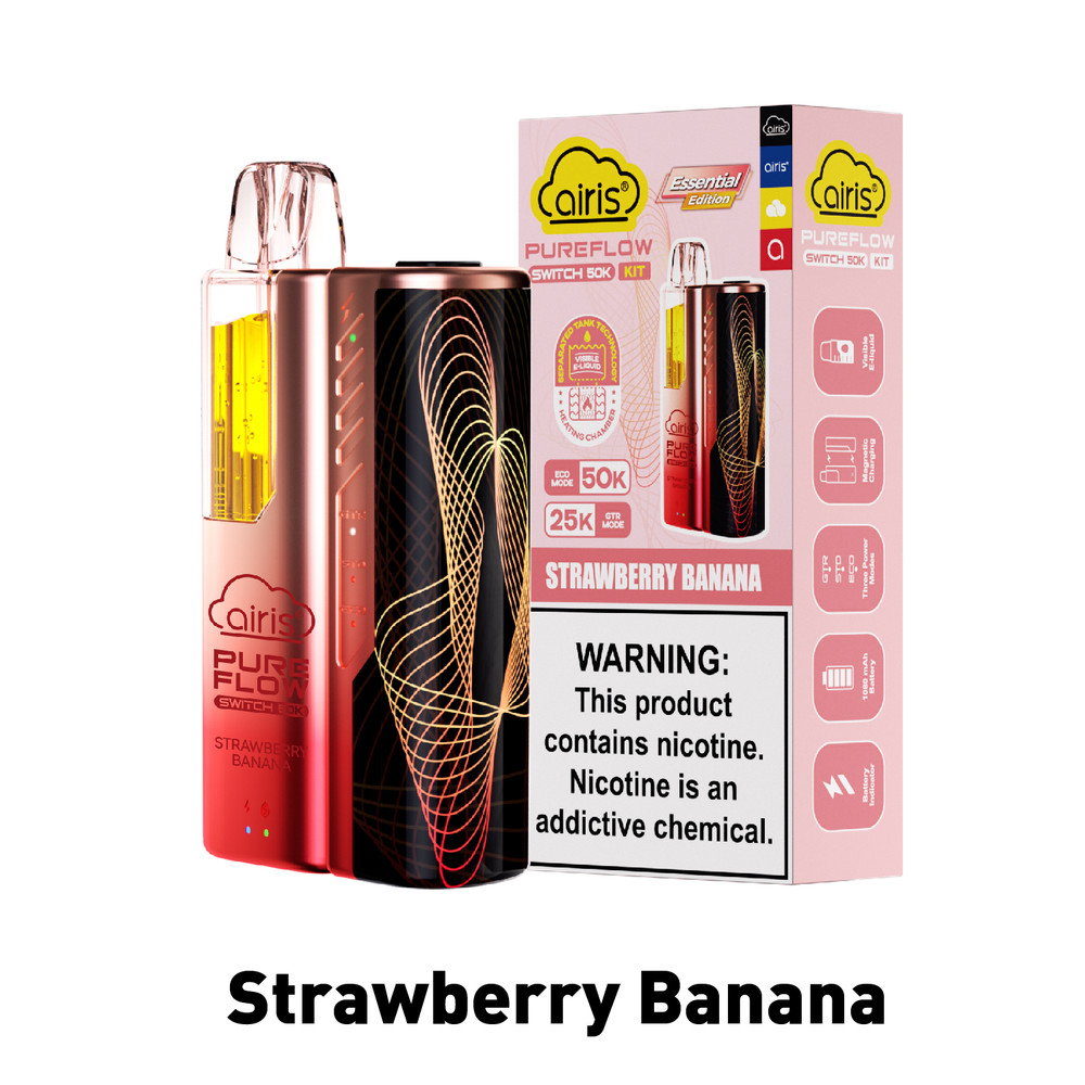 AIRIS PURE FLOW SWITCH 50,000 PUFFS DISPOSABLE VAPE - DISPLAY OF 5