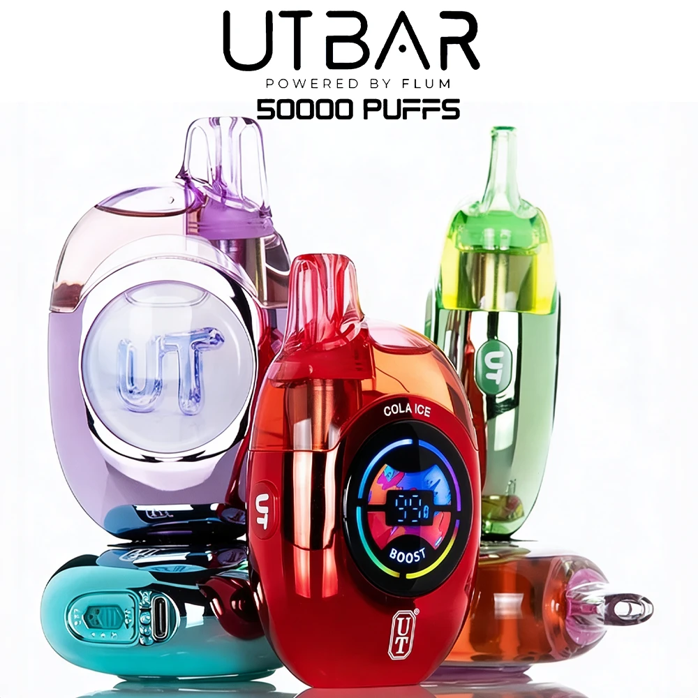 UT BAR 50,000 PUFFS CLEAR TANK DISPOSABLE VAPE - DISPLAY OF 5