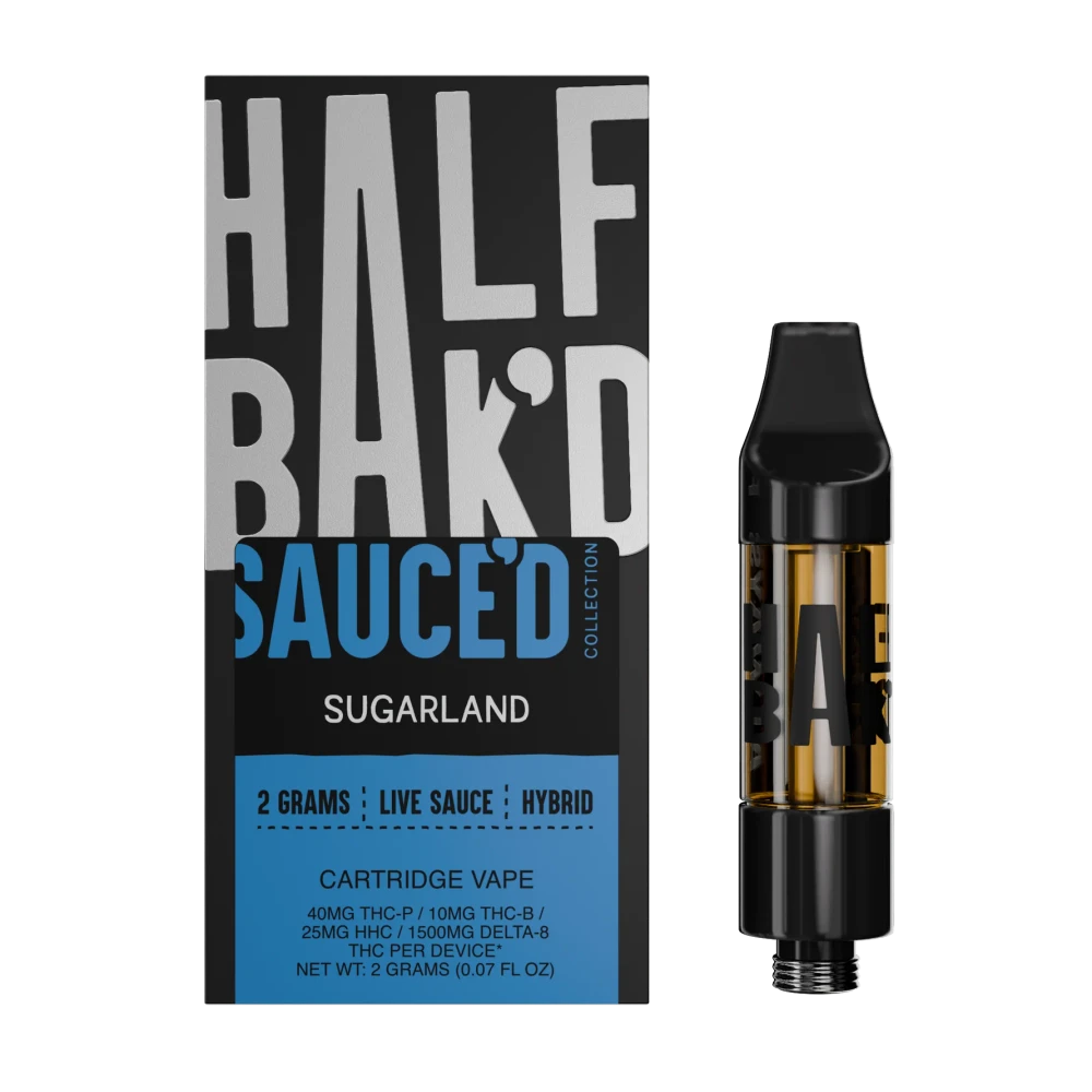 HALF BAK'D SAUCED THC-P BLEND SAUCE'D 2G CARTRIDGE - DISPLAY OF 5