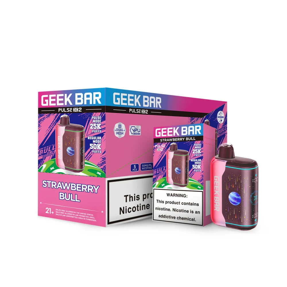 GEEK BAR PULSE X2 NEW EDITION 50,000 PUFFS DISPOSABLE VAPE - DISPLAY OF 5