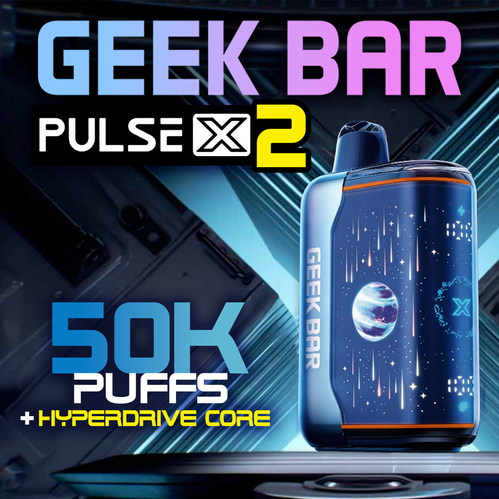 GEEK BAR PULSE X2 NEW EDITION 50,000 PUFFS DISPOSABLE VAPE - DISPLAY OF 5