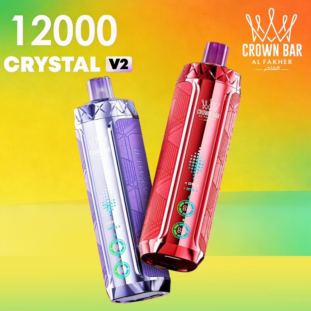 AL FAKHER CROWN BAR CRYSTAL V2 12,000 PUFFS DISPOSABLE VAPE - DISPLAY OF 5