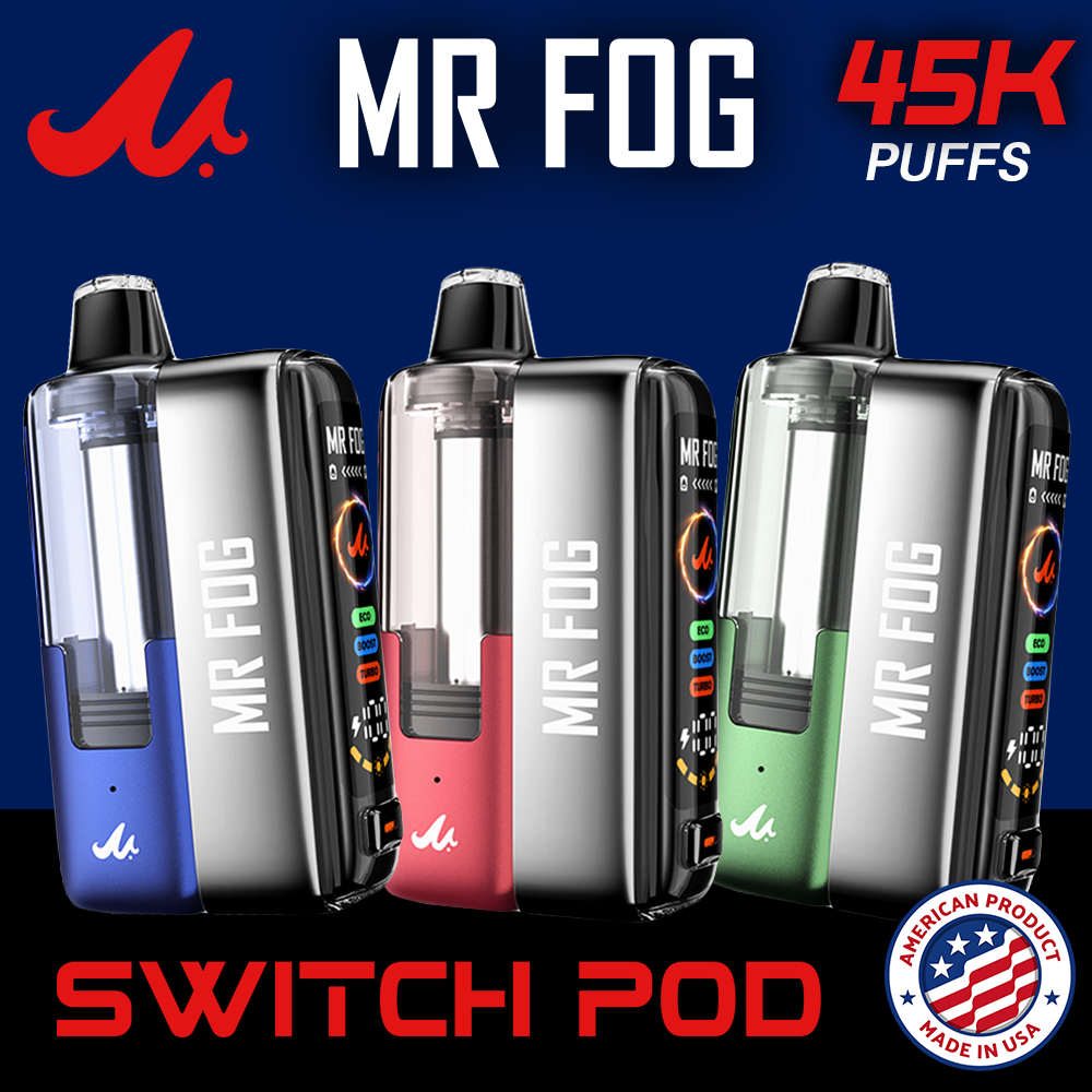 MR FOG SWITCH 45,000 PUFFS (FULL KIT) DISPOSABLE VAPE - DISPLAY OF 5