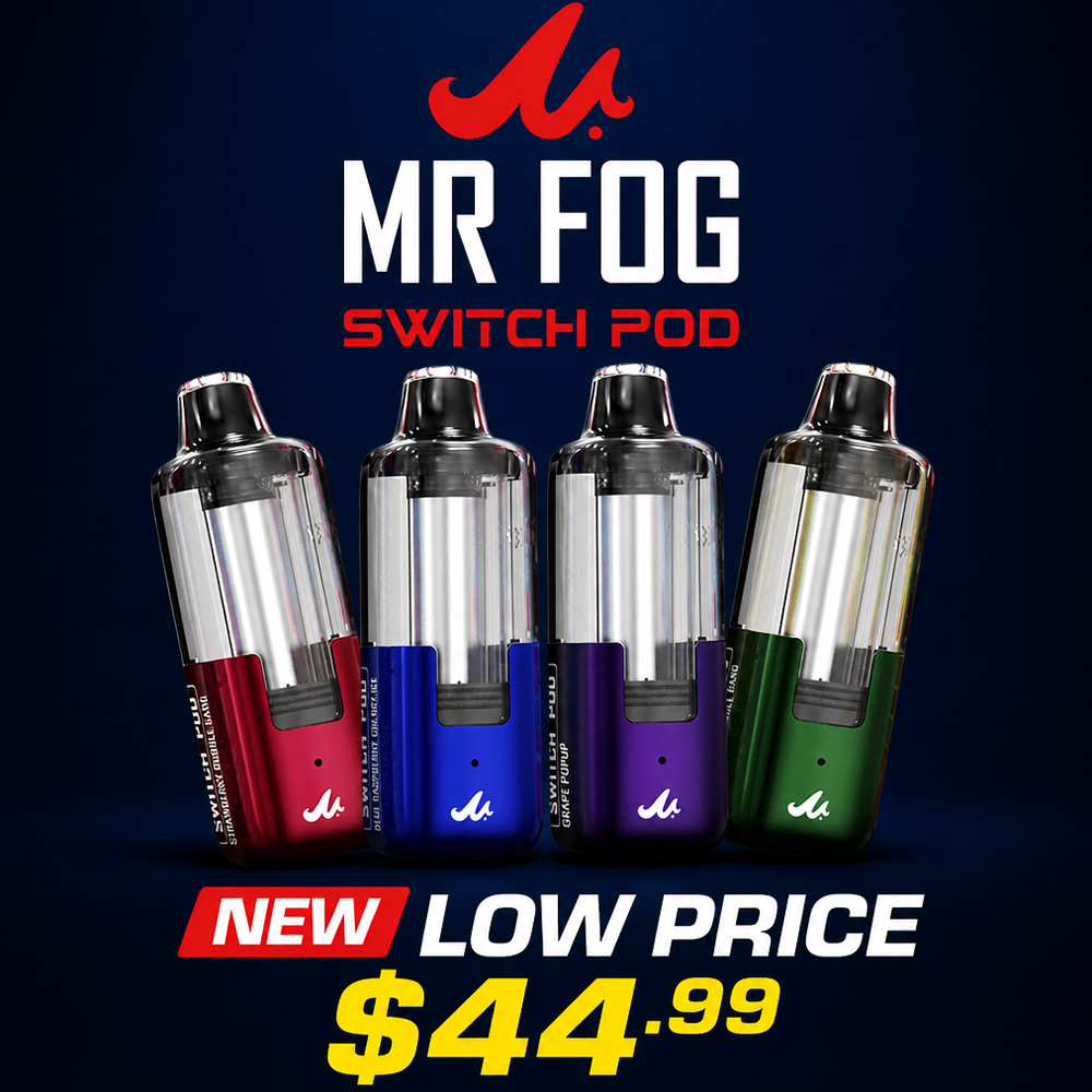 MR FOG SWITCH 45,000 PUFFS (ONLY POD) DISPOSABLE VAPE - DISPLAY OF 5 (TEXAS COMPLIANT)
