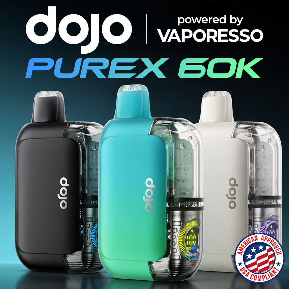 DOJO PUREX 60,000 PUFFS (US EDITION) DISPOSABLE VAPE - DISPLAY OF 5