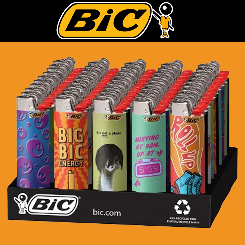 BIC ROTATING TRENDS LIGHTER - DISPLAY OF 50