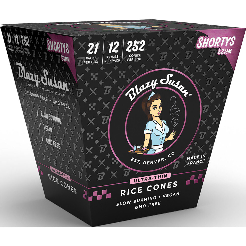 BLAZY SUSAN ULTRA THIN RICE CONES - DISPLAY OF 21