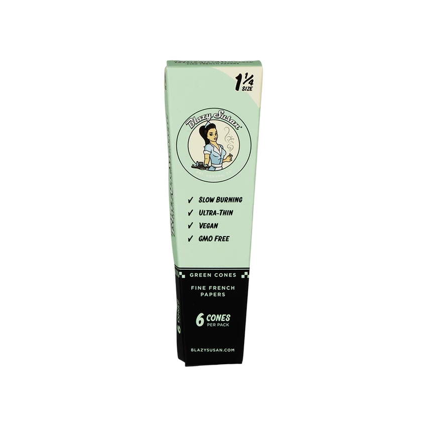 BLAZY SUSAN ULTRA THIN GREEN CONES - DISPLAY OF 21