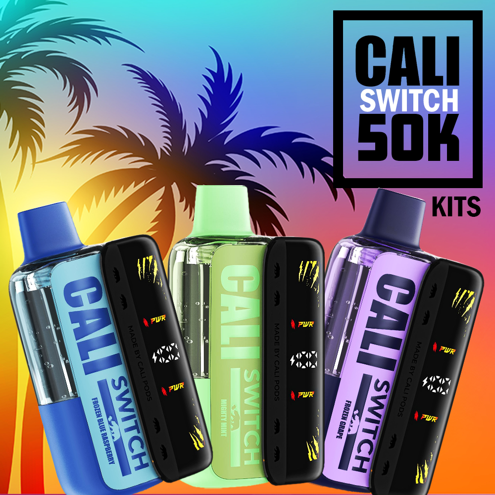 CALI SWITCH 50,000 PUFFS DISPOSABLE VAPE (FULL KIT) - DISPLAY OF 5
