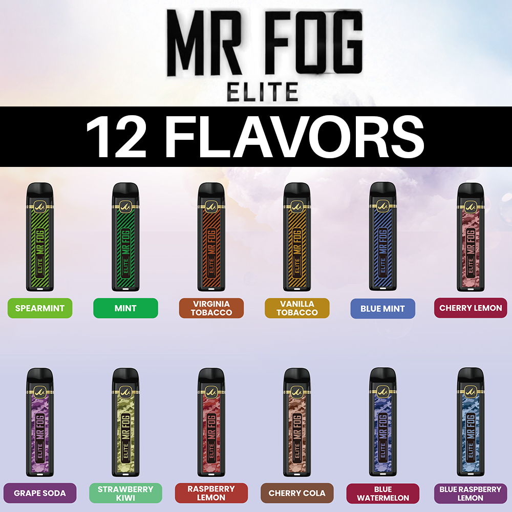 MR FOG ELITE 5,000 PUFFS DISPOSABLE VAPE COUNTER DISPLAY OF 60
