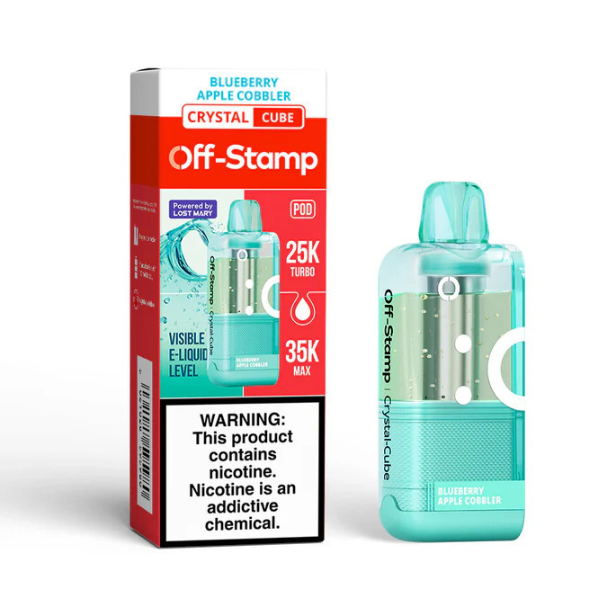 OFF STAMP CRYSTAL CUBE (USA COMPLIANT) 35,000 PUFFS DISPOSABLE (POD ONLY) - DISPLAY OF 5