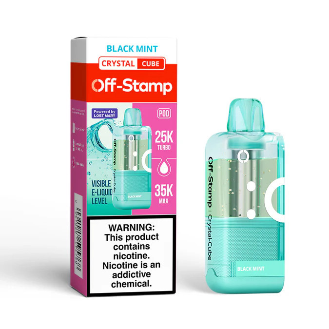 OFF STAMP CRYSTAL CUBE (USA COMPLIANT) 35,000 PUFFS DISPOSABLE (POD ONLY) - DISPLAY OF 5