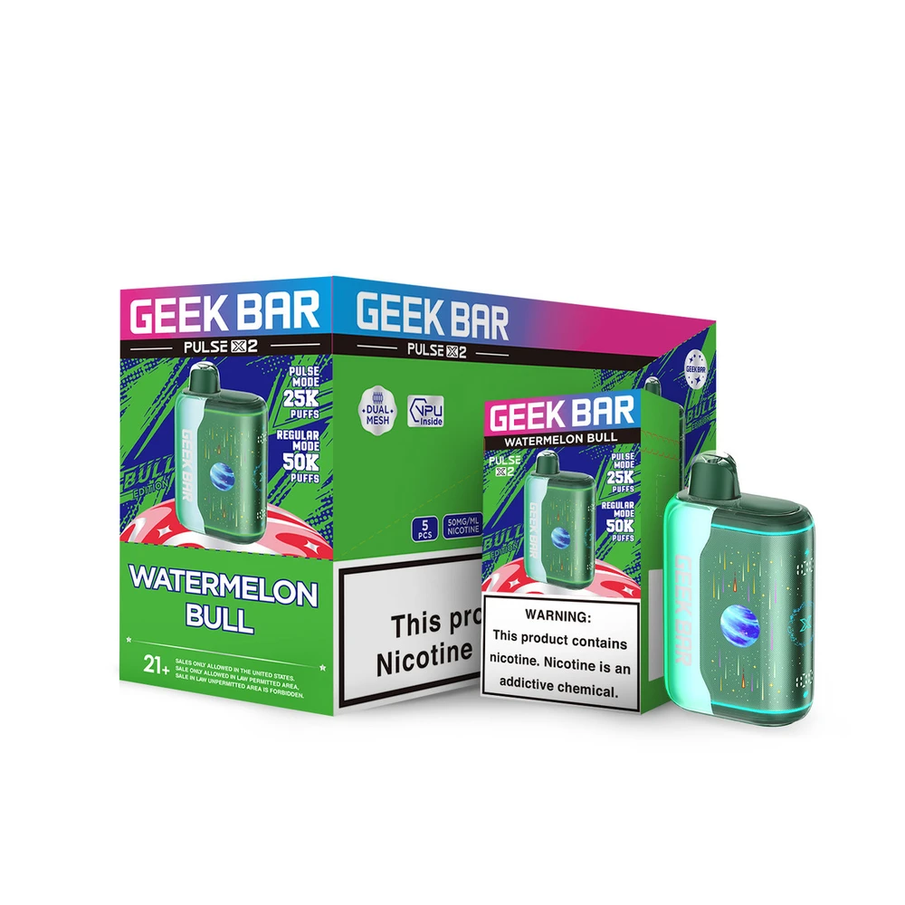GEEK BAR PULSE X2 NEW EDITION 50,000 PUFFS DISPOSABLE VAPE - DISPLAY OF 5