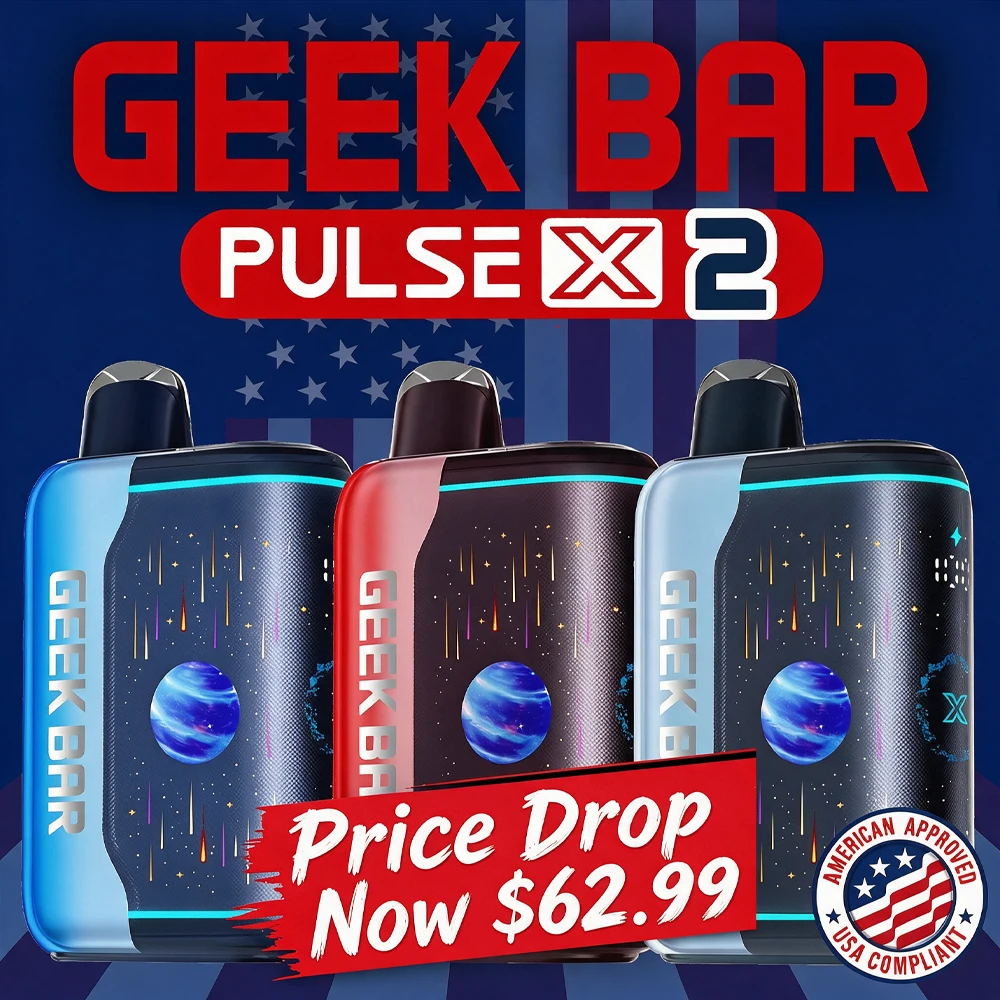 GEEK BAR PULSE X2 NEW EDITION 50,000 PUFFS DISPOSABLE VAPE - DISPLAY OF 5